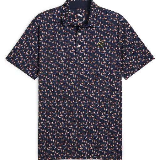 MATTR Paradise Polo Deep Navy/Sunny Yellow