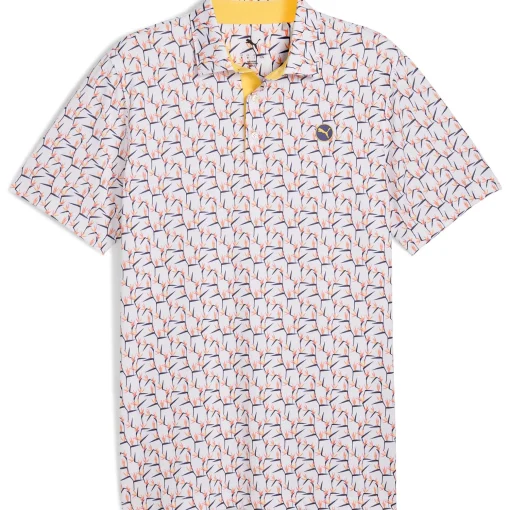 MATTR Paradise Polo White Glow/Sunny Yellow