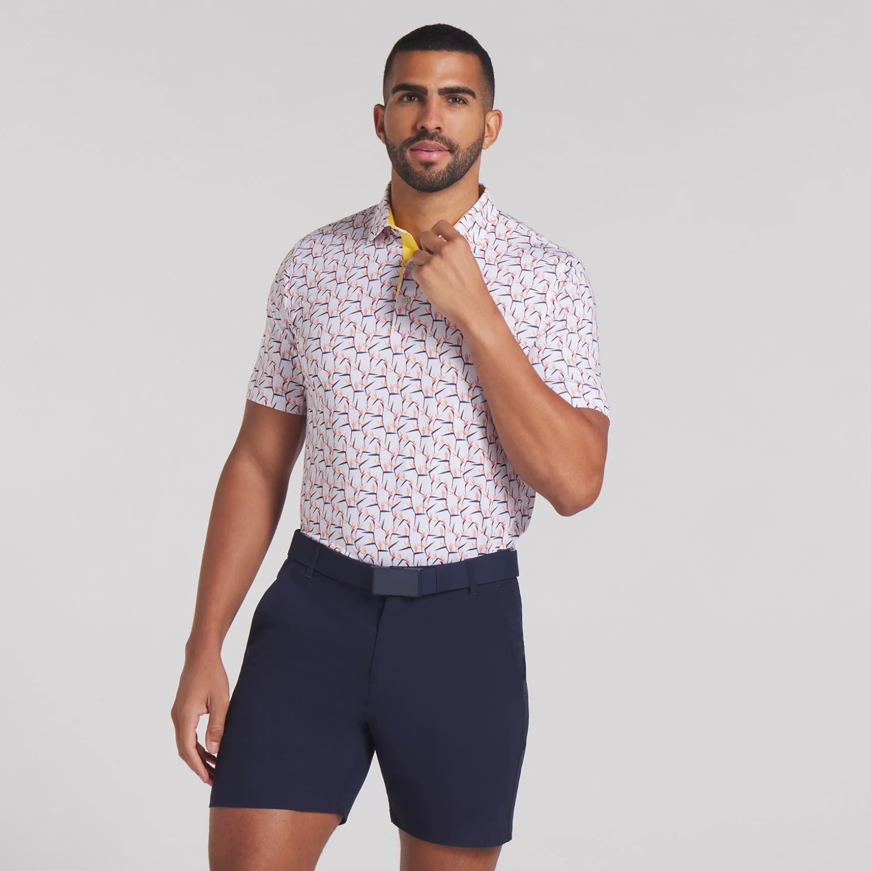 MATTR Paradise Polo White Glow/Sunny Yellow