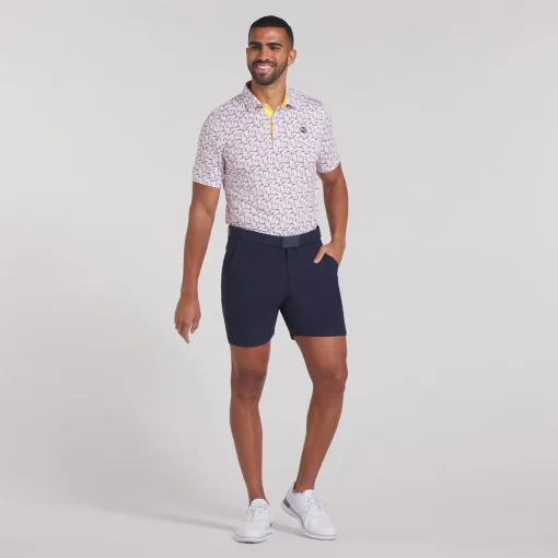 MATTR Paradise Polo White Glow/Sunny Yellow