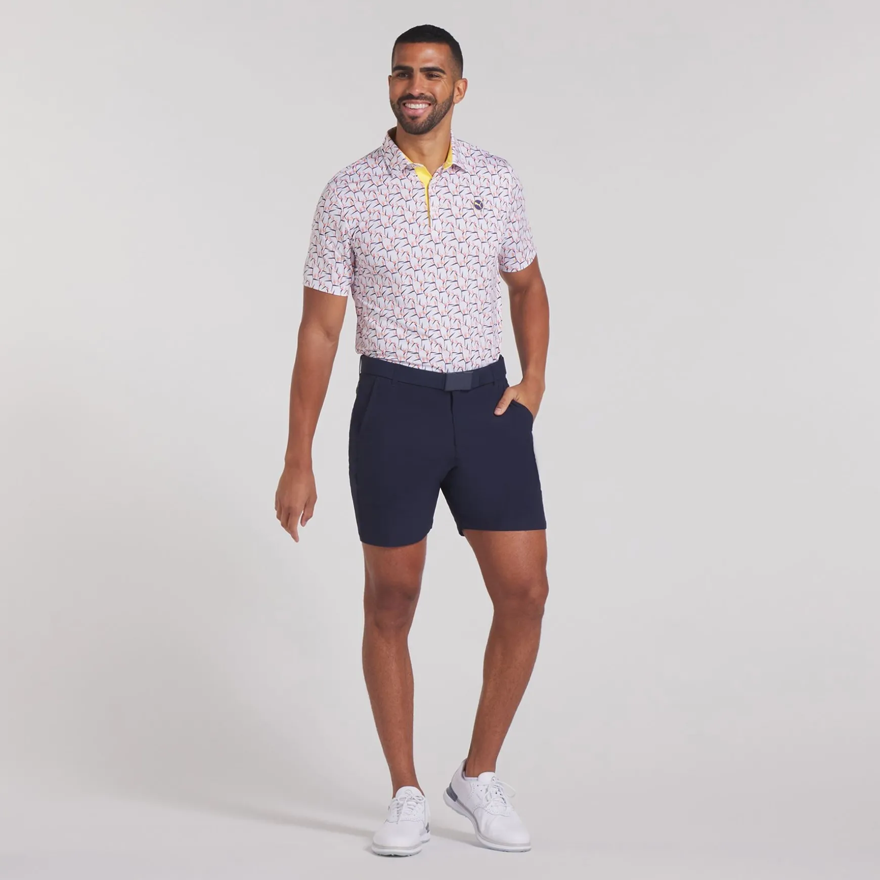 MATTR Paradise Polo White Glow/Sunny Yellow