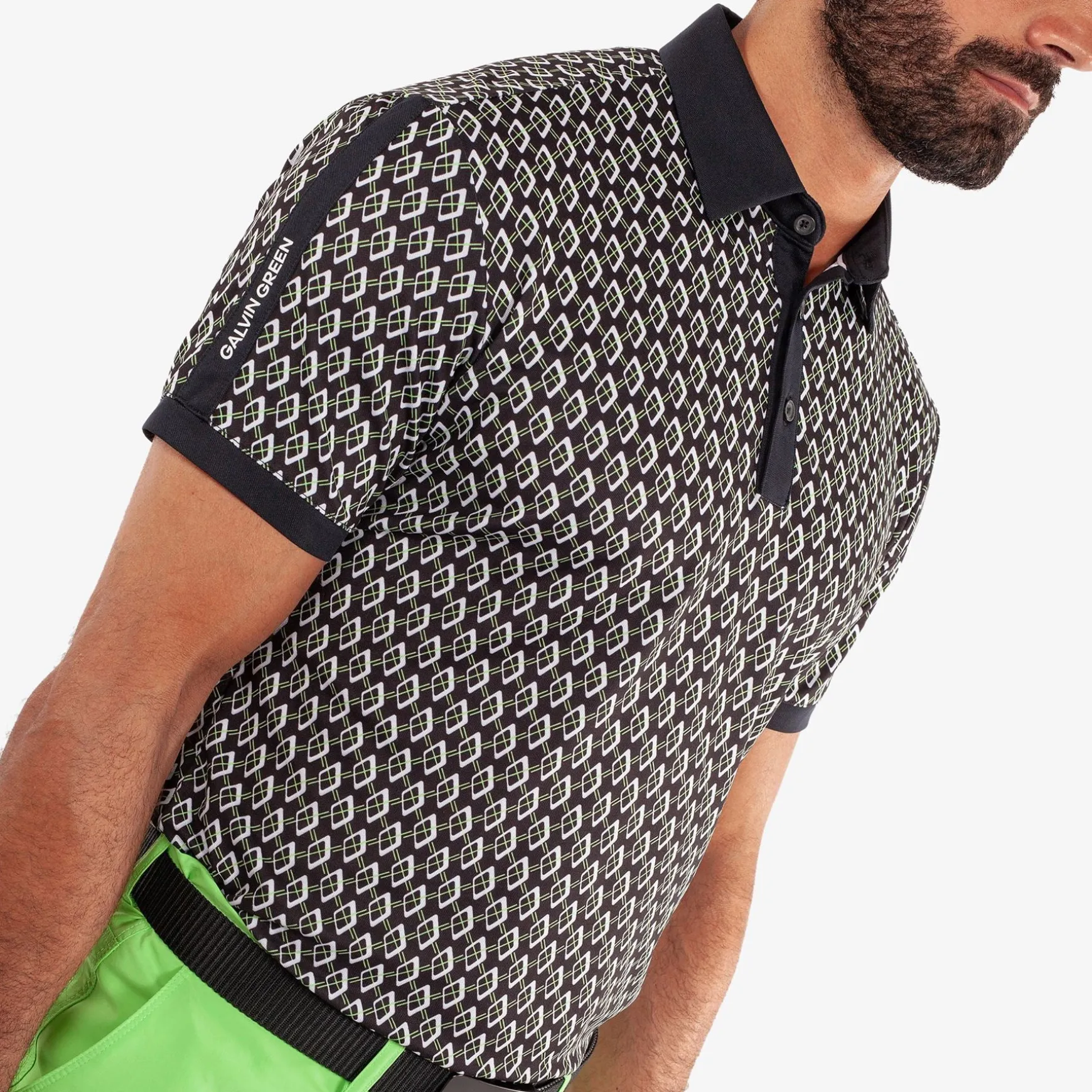 Maxwell VENTIL8+ Polo Black/Fresh Green