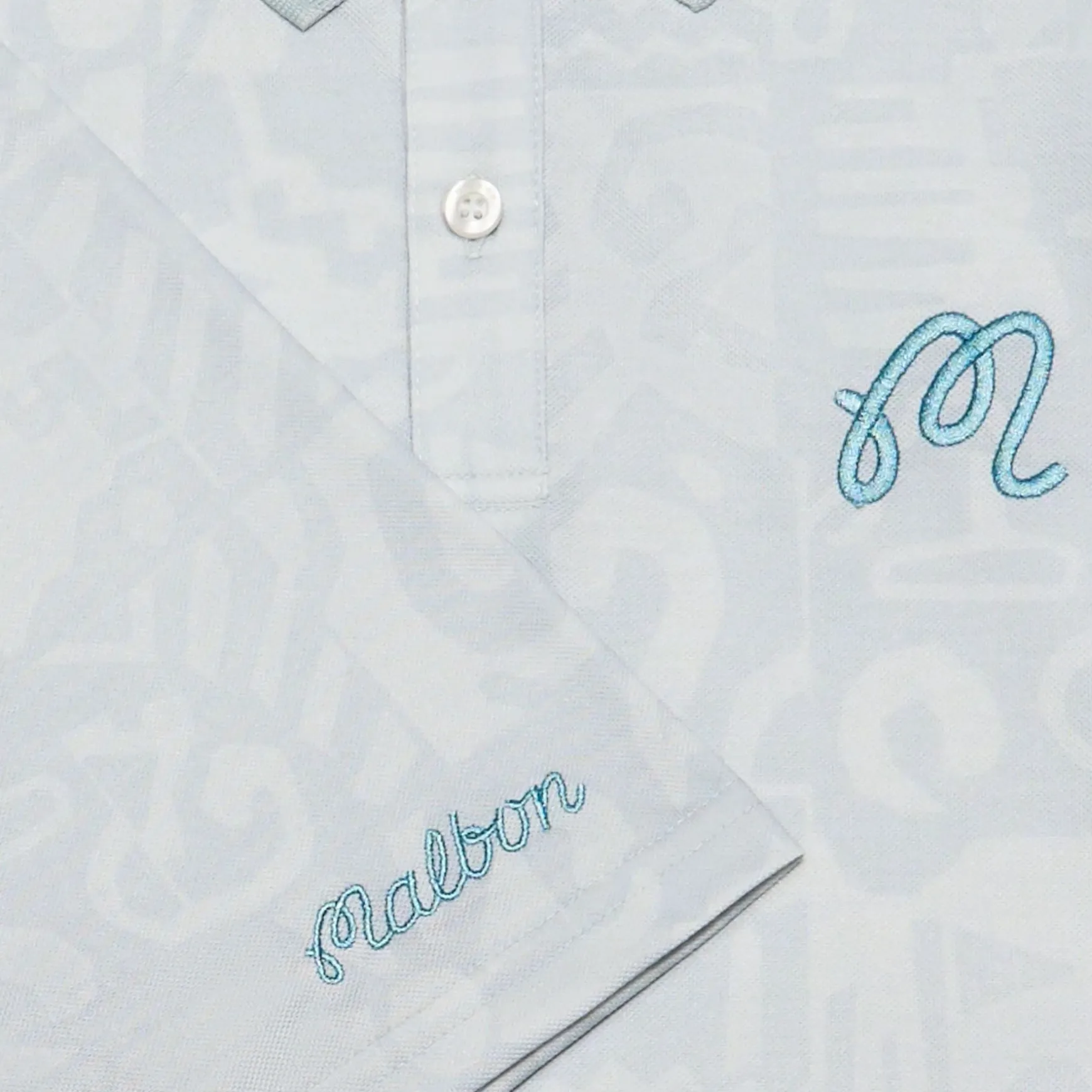 Mezzo Performace Pique Printed Polo Silver