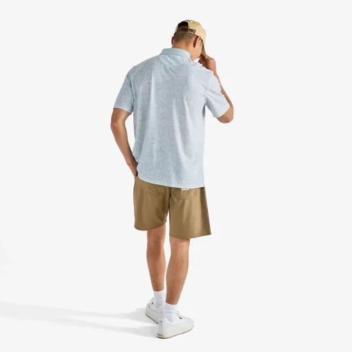 Mezzo Performace Pique Printed Polo Silver