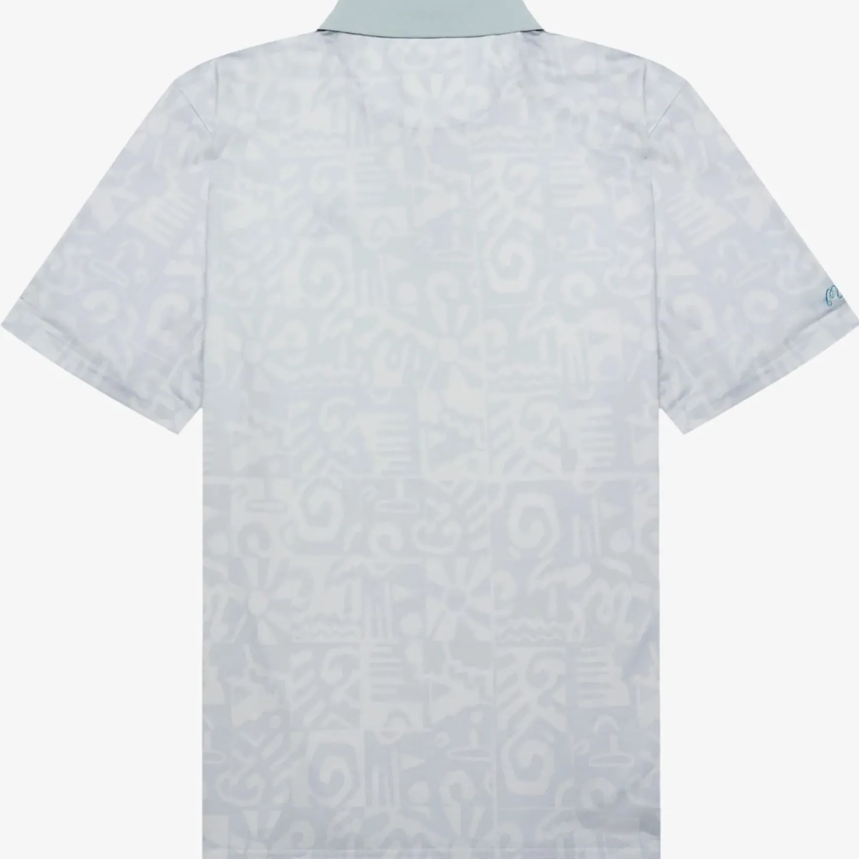 Mezzo Performace Pique Printed Polo Silver