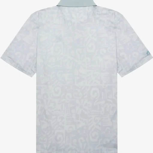 Mezzo Performace Pique Printed Polo Silver