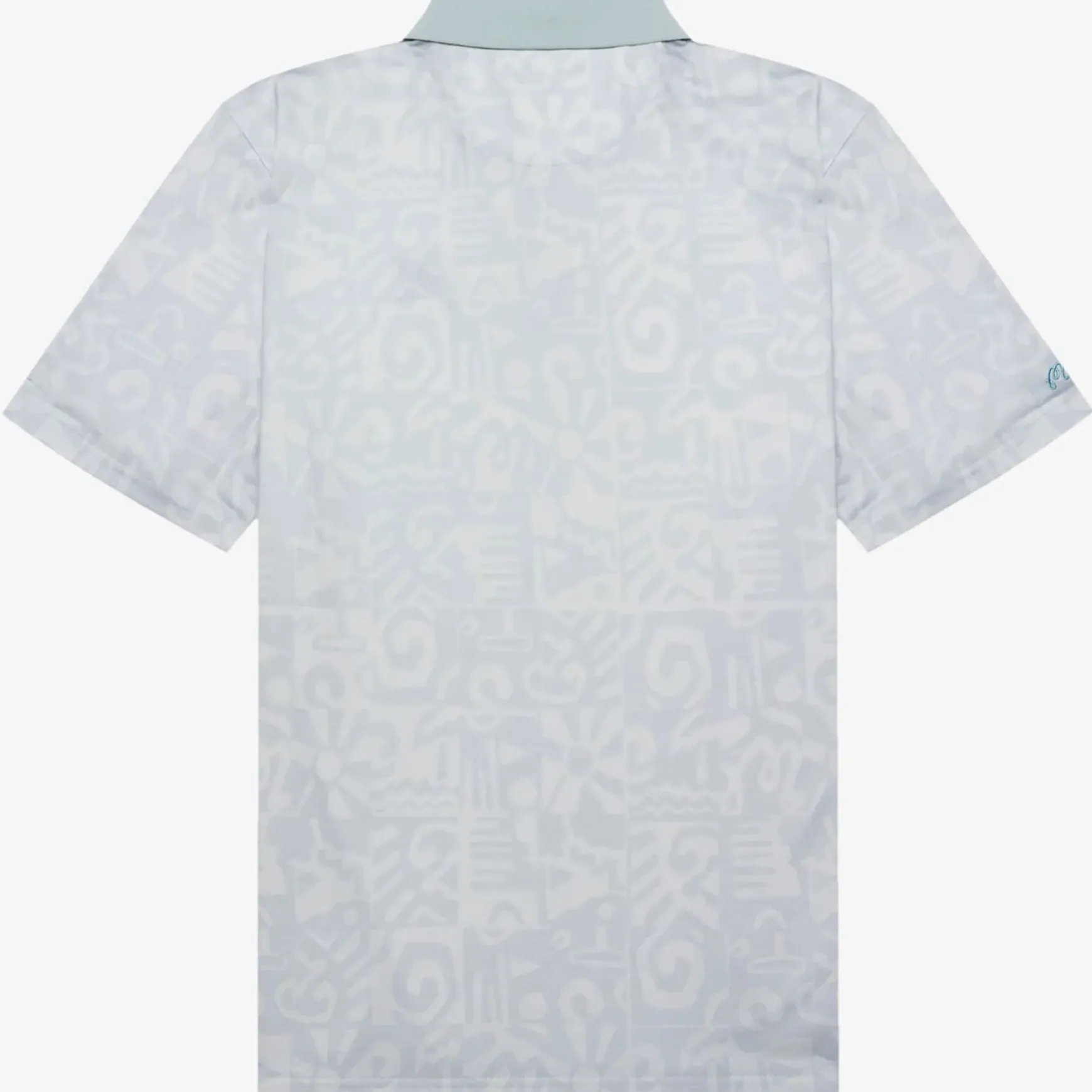 Mezzo Performace Pique Printed Polo Silver