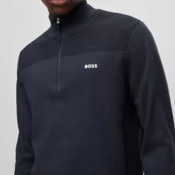 Momentum Quarter Zip Mid Layer Dark Blue
