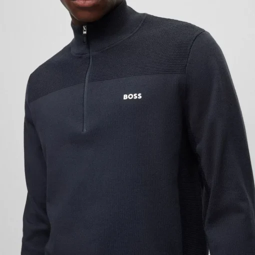 Momentum Quarter Zip Mid Layer Dark Blue