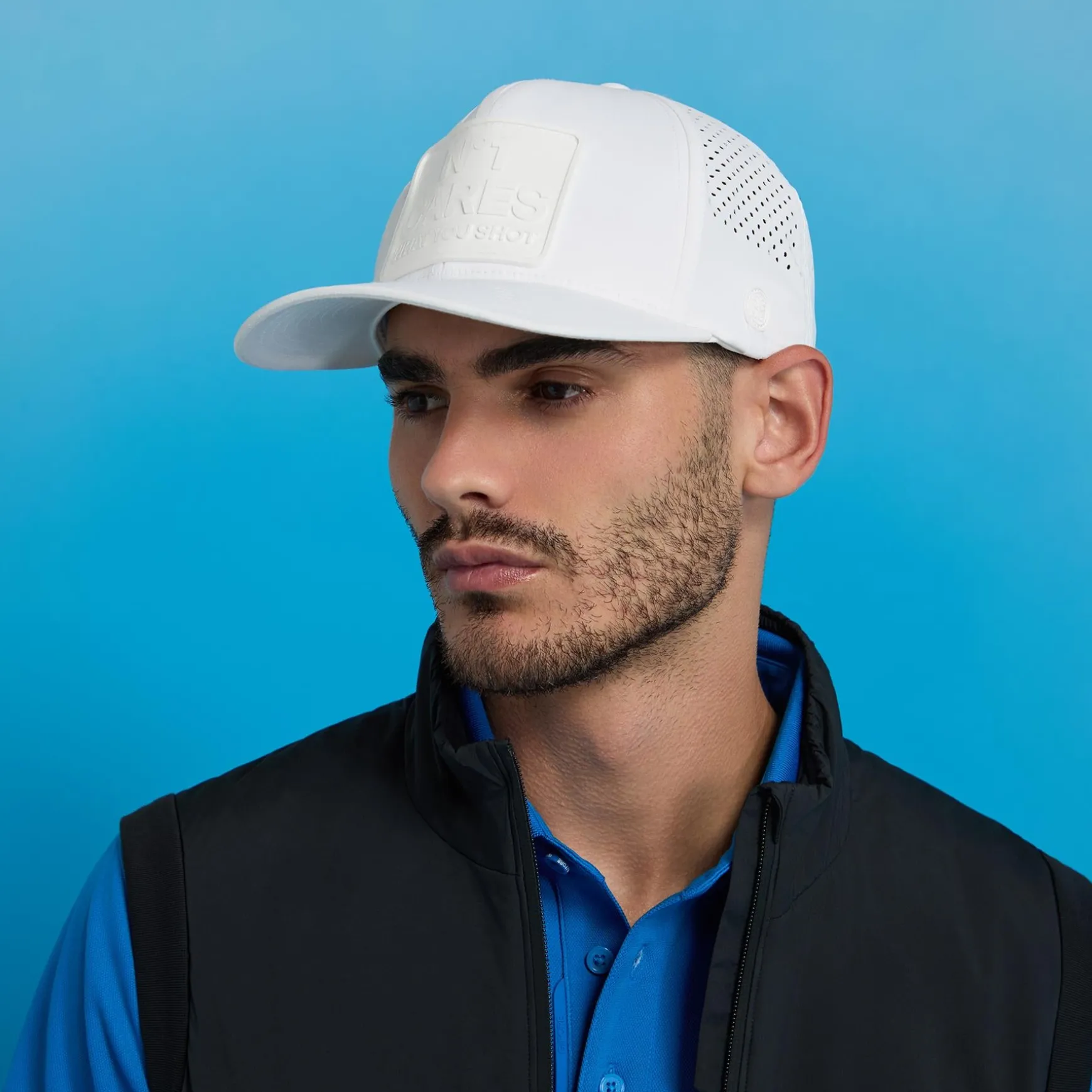 N°1 Cares Patch Perforated Delta Snapback Hat Snow