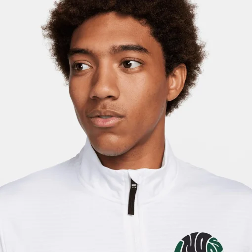 No Members x Nike Victory Half Zip Mid Layer White