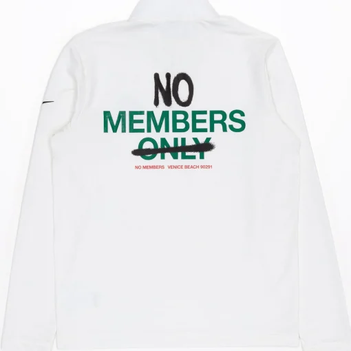 No Members x Nike Victory Half Zip Mid Layer White