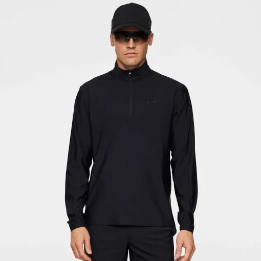 Ollie Tech Quarter Zip Mid Layer Black
