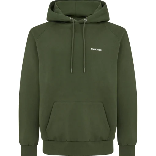 Organic Knitted Cotton Logo Hoodie Green
