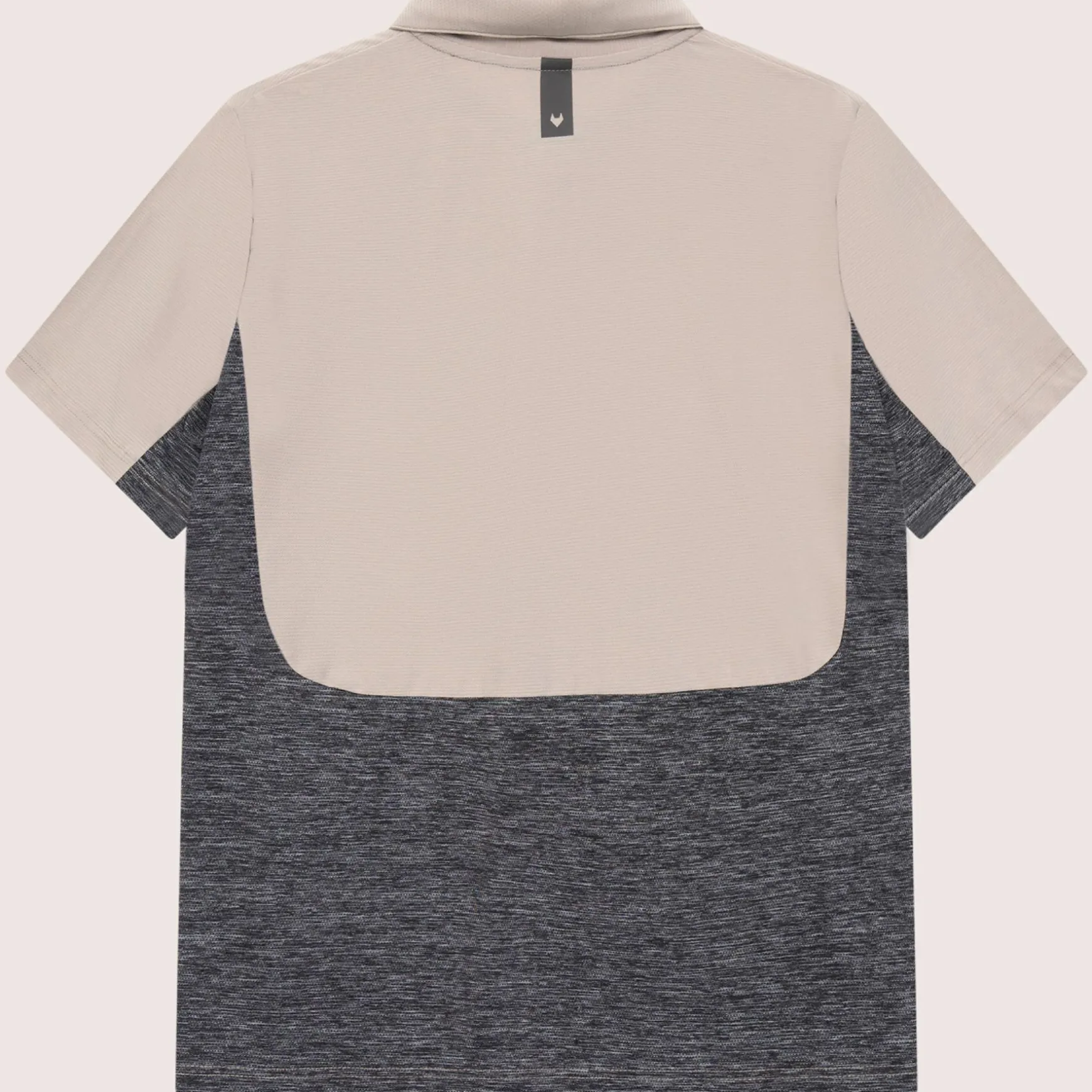 Panelled Mesh Polo Beige
