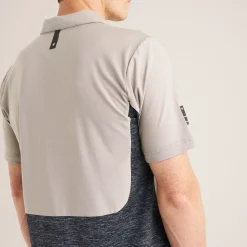 Panelled Mesh Polo Beige
