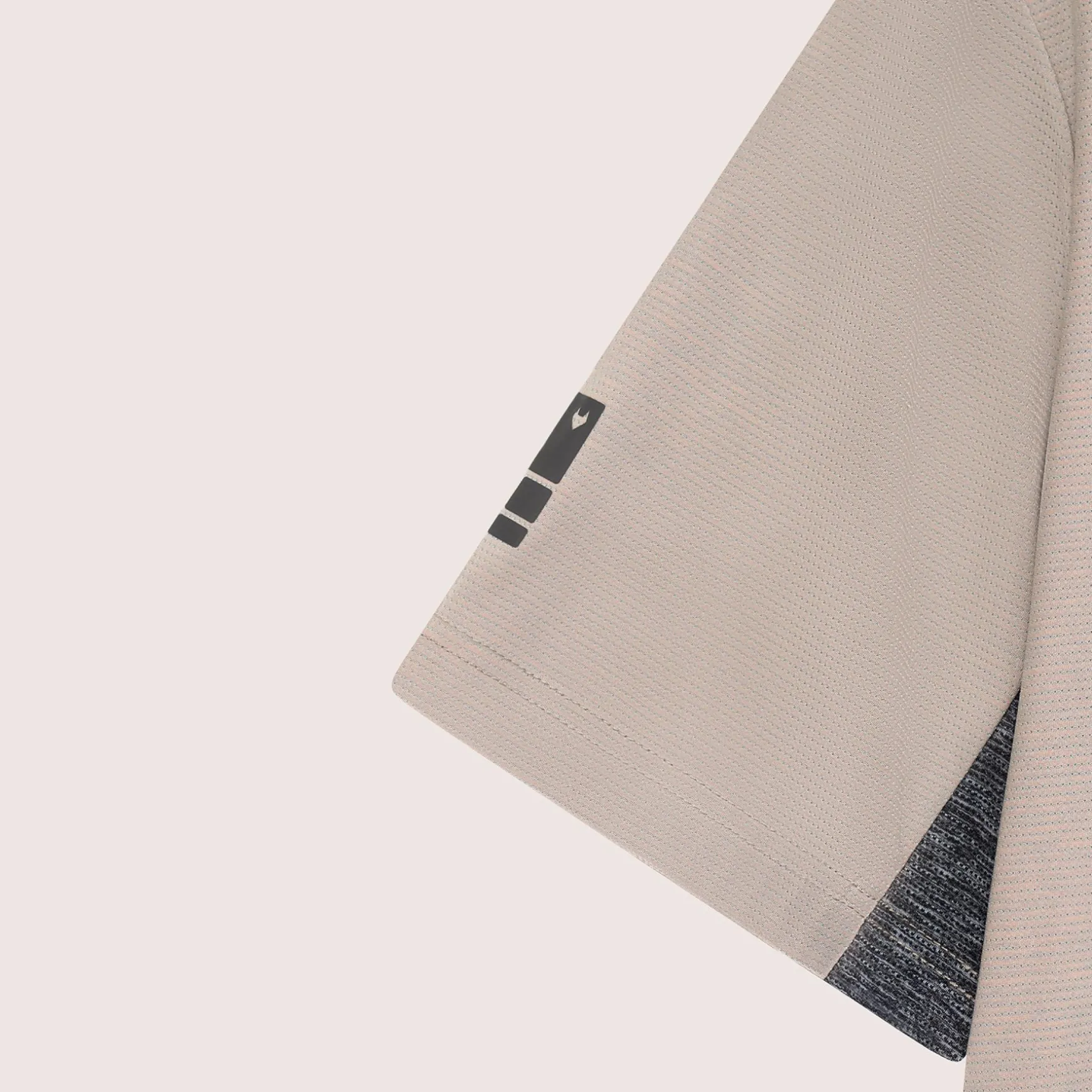 Panelled Mesh Polo Beige