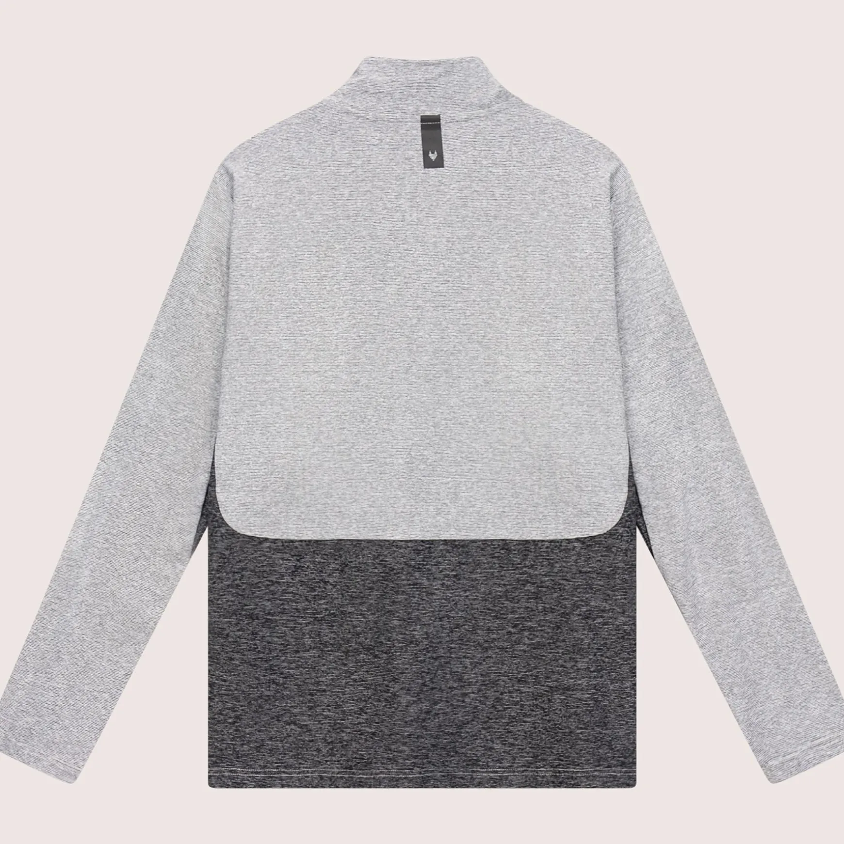 Panelled Mesh Quarter Zip Mid Layer Sage