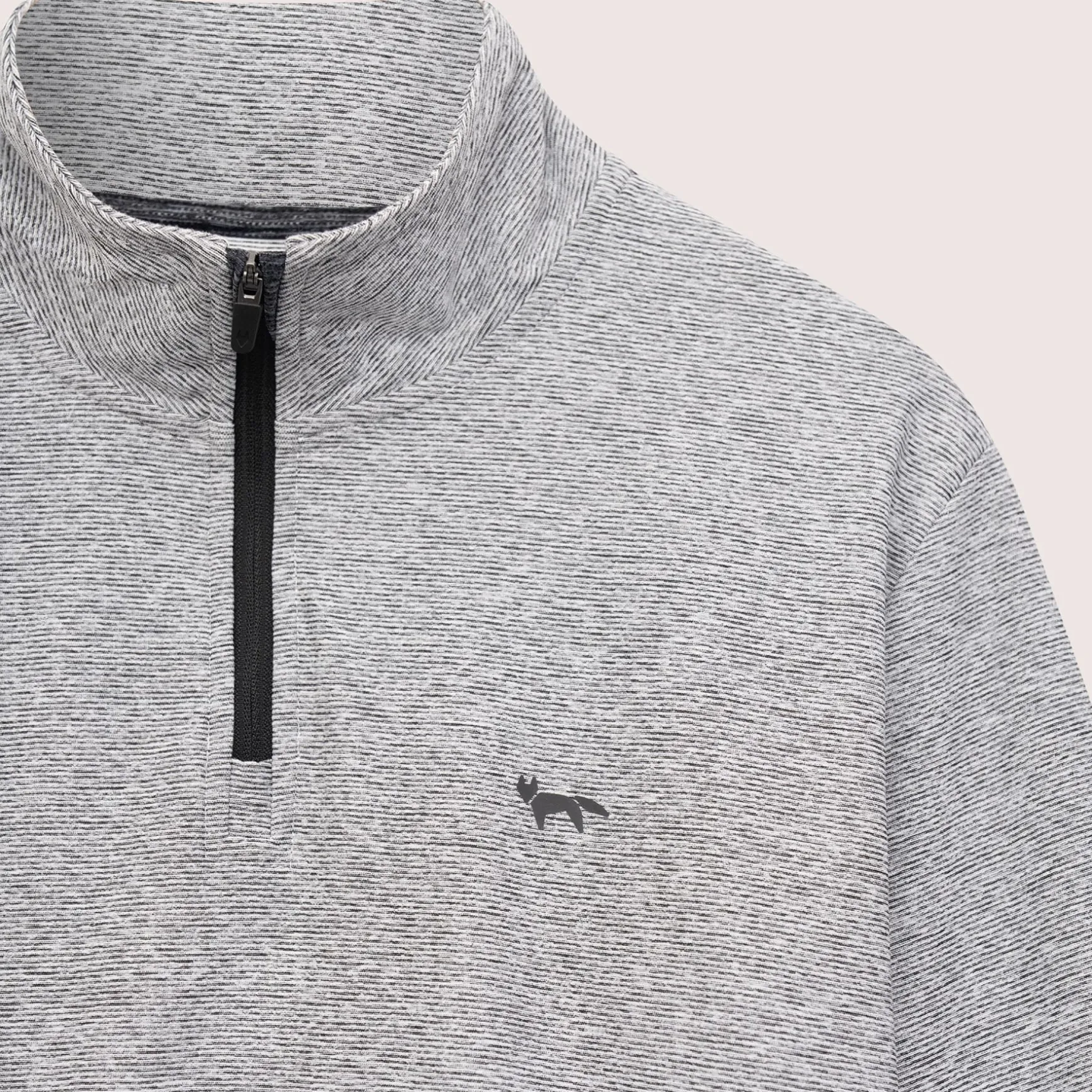 Panelled Mesh Quarter Zip Mid Layer Sage