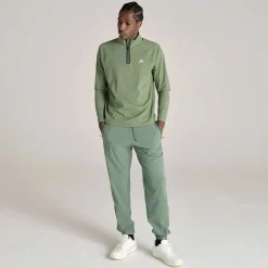 Performance Raglan Quarter Zip Mid Layer Forest