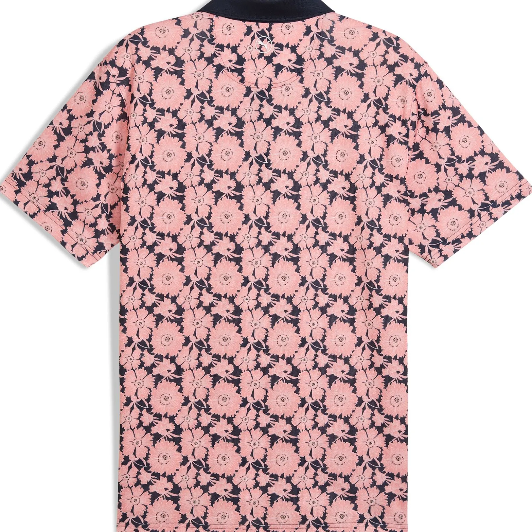 Pique Flower Fields Polo Pink Fruit/Deep Navy