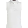 Pleated Silky Tech Nylon SL Polo Snow