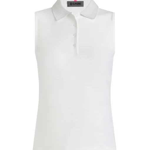 Pleated Silky Tech Nylon SL Polo Snow