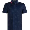 Polka Dot Tech Jersey Polo Twilight
