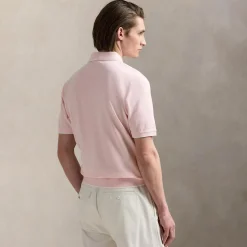 Polo Golf Johnny Collar Cotton Polo Garden Pink/White