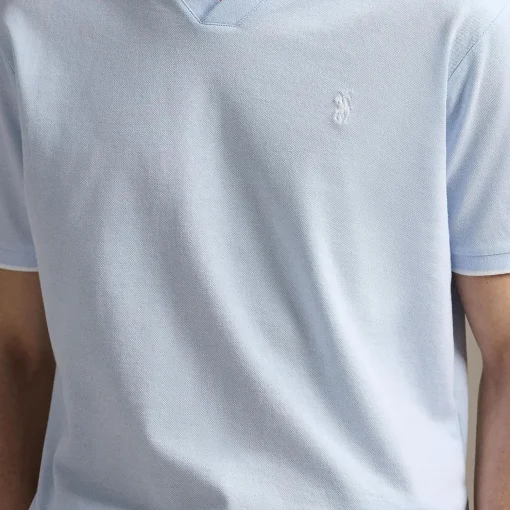 Polo Golf Johnny Collar Cotton Polo Office Blue/White