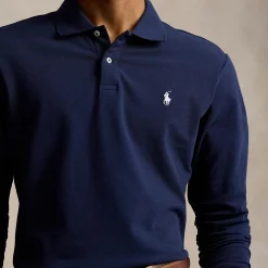 Polo Golf LS Tailored Fit Performance Polo Refined Navy