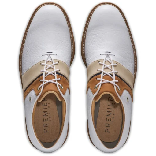 Premiere Series Packard LX Golf Shoes White/Blue/Brown