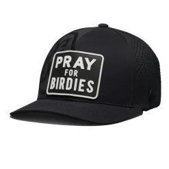 Prey For Birdies Patch Perforated Delta Snapback Hat Onyx