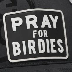 Prey For Birdies Patch Perforated Delta Snapback Hat Onyx