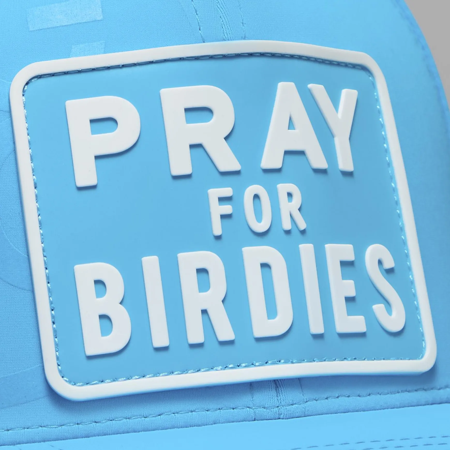 Prey For Birdies Patch Perforated Nylon Snapback Hat Mosaic