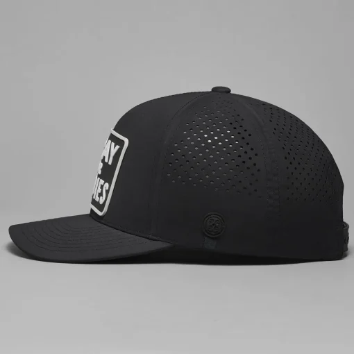 Prey For Birdies Patch Perforated Delta Snapback Hat Onyx