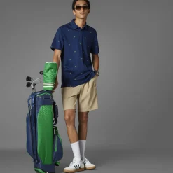 Printed Trefoil Polo Night Indigo