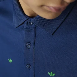 Printed Trefoil Polo Night Indigo