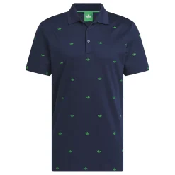 Printed Trefoil Polo Night Indigo