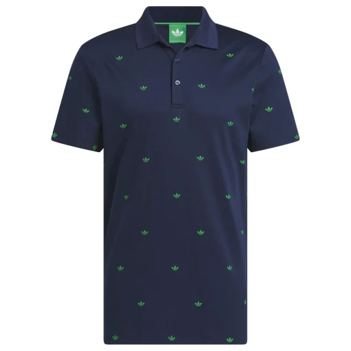 Printed Trefoil Polo Night Indigo