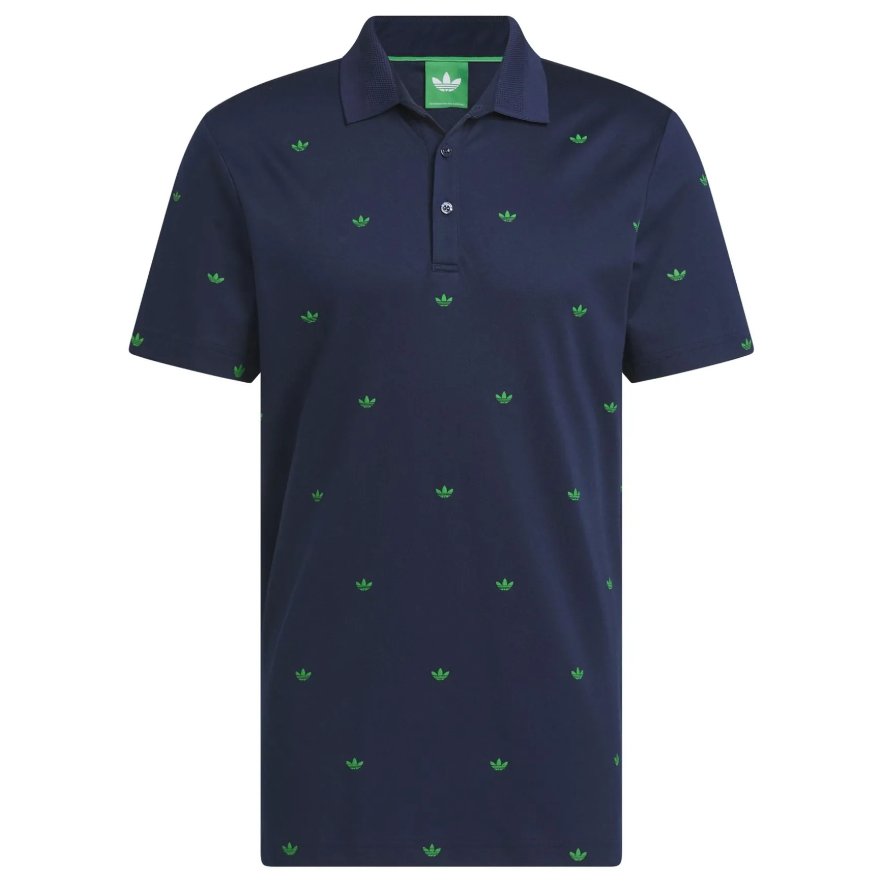 Printed Trefoil Polo Night Indigo