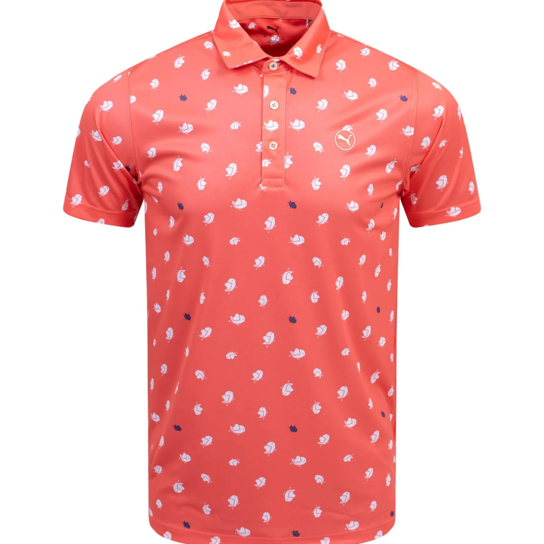 Pure 2.0 Birdies Polo Peach Frost/White Glow