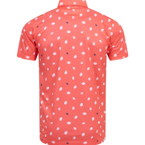 Pure 2.0 Birdies Polo Peach Frost/White Glow