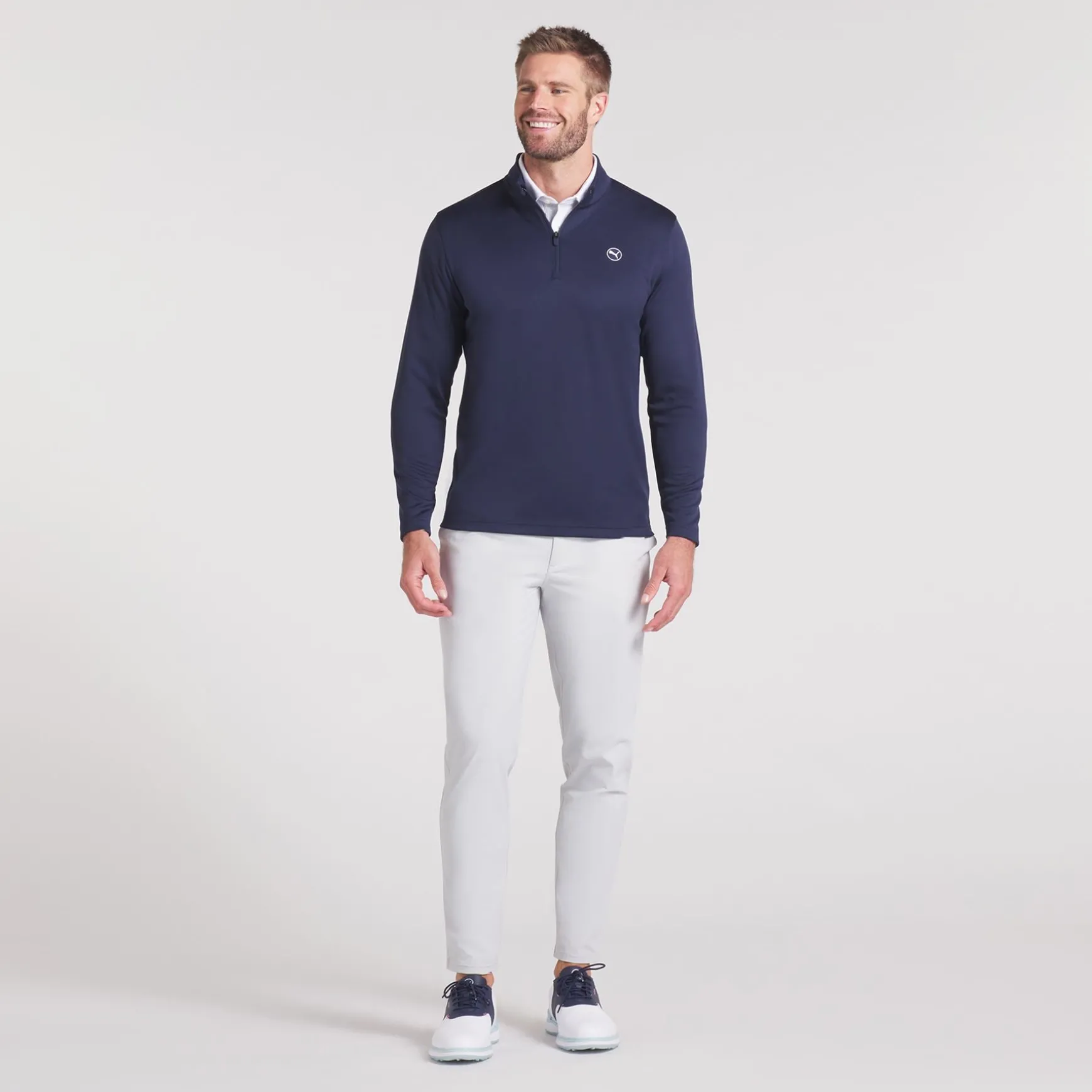 Pure 2.0 Texture Quarter Zip Deep Navy