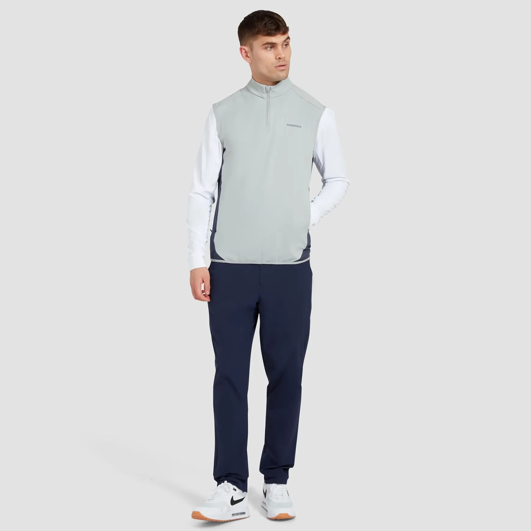 Quarter Zip Tech Gilet Sky Grey