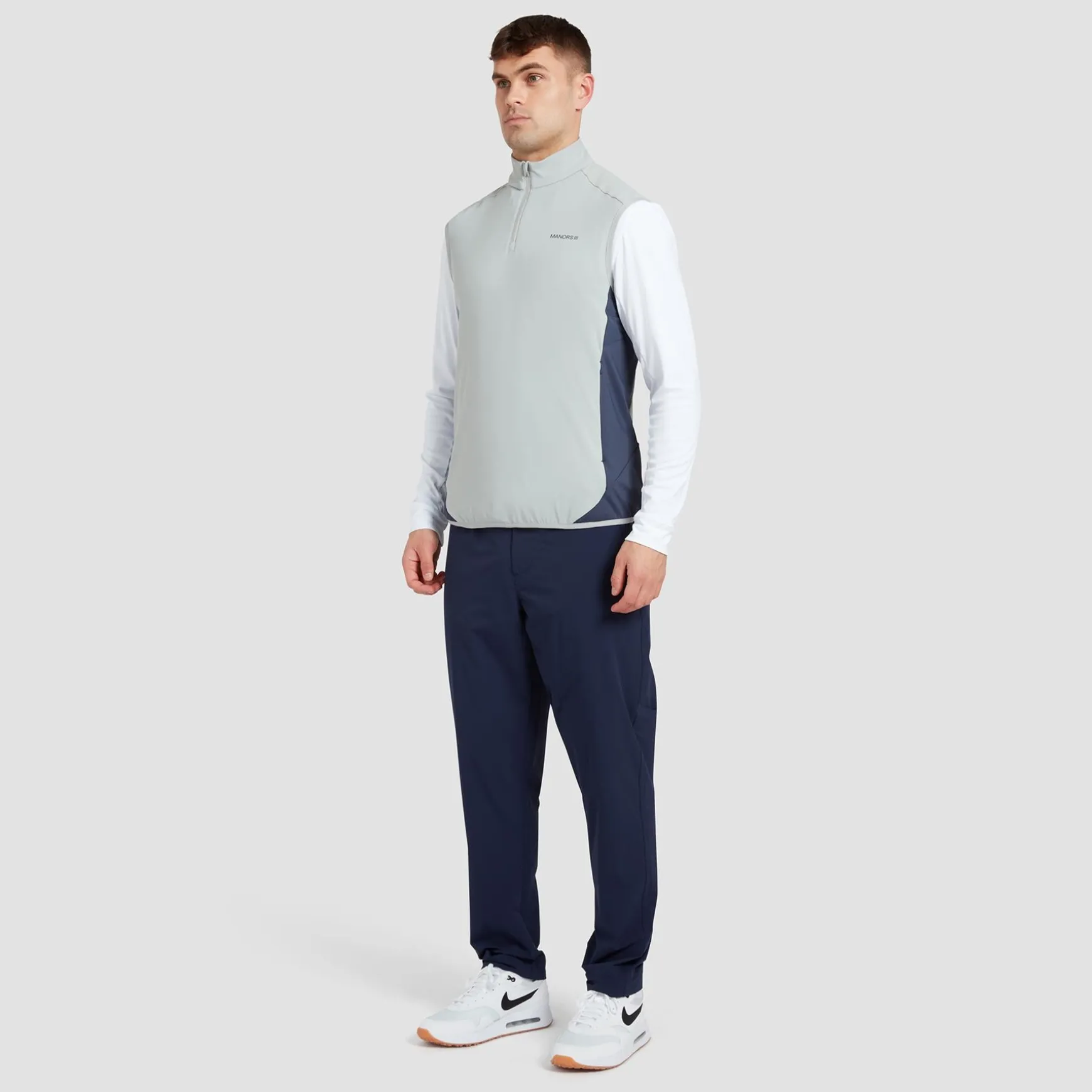 Quarter Zip Tech Gilet Sky Grey