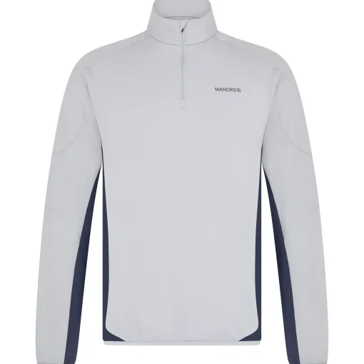 Quarter Zip Tech Mid Layer Sky Grey