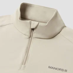 Quarter Zip Tech Mid Layer Greige