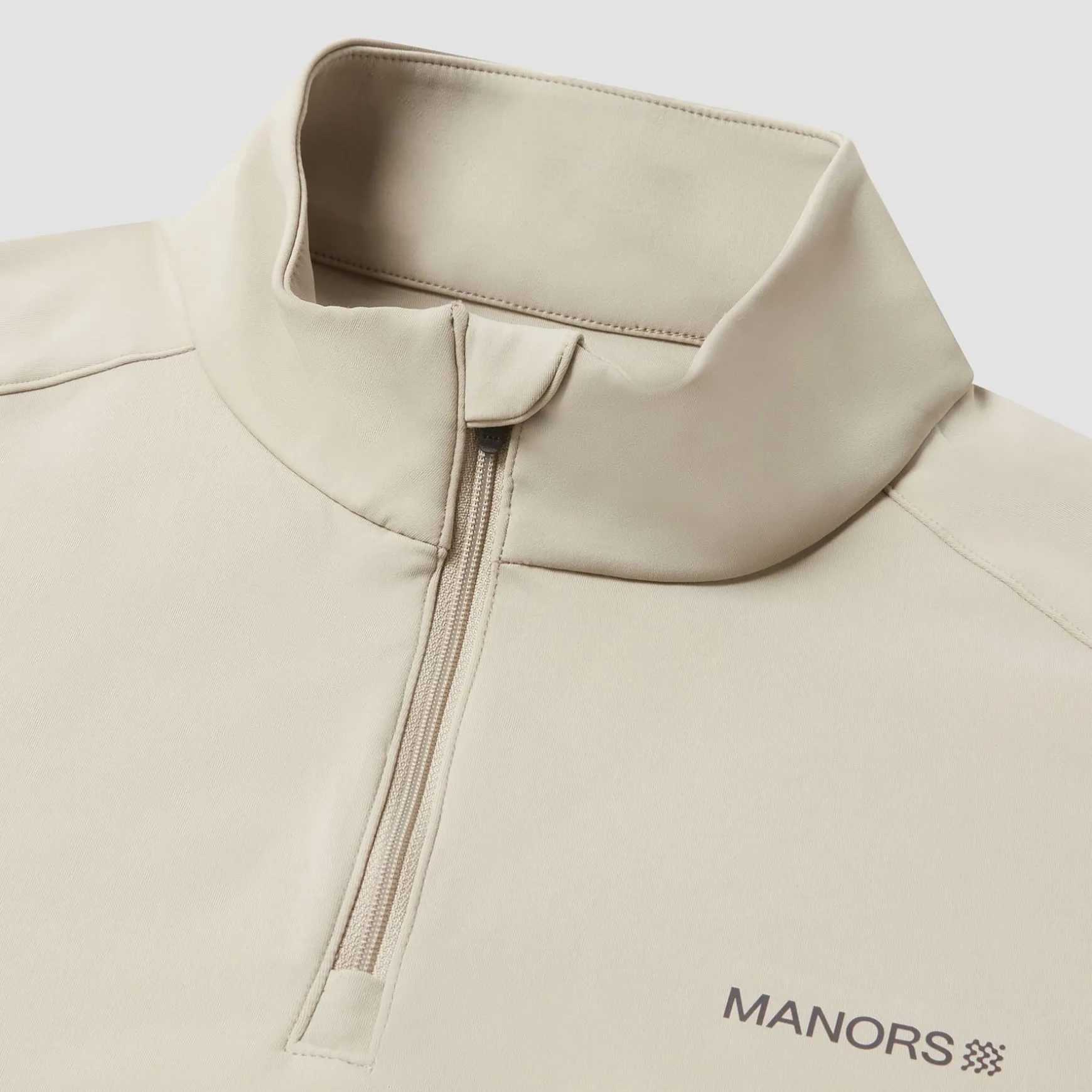 Quarter Zip Tech Mid Layer Greige