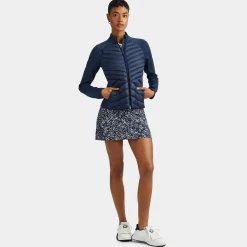 Quilted Nylon Interlock Hybrid Jacket Twilight